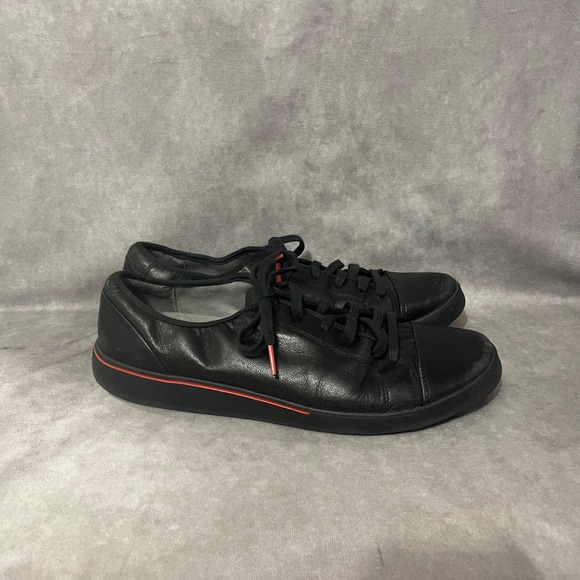 Clarks Shoes - Clarks Un Rio Lace Womens 11M Black Leather Shoes Unstructured Comfort Walking‎